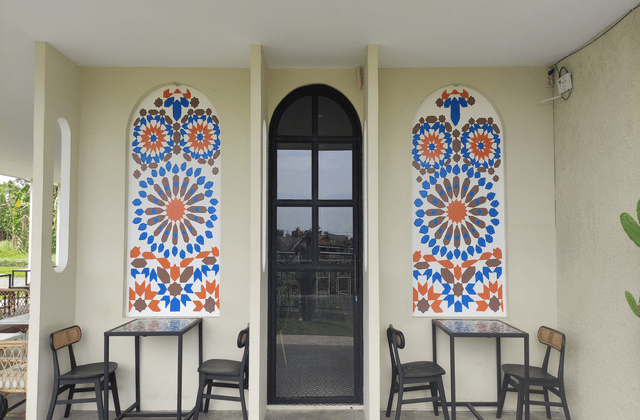 mural tempat cafe restoran kopi full warna